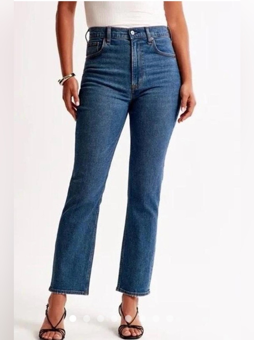 Abercrombie and Fitch the ankle straight ultra high rise medium wash 29